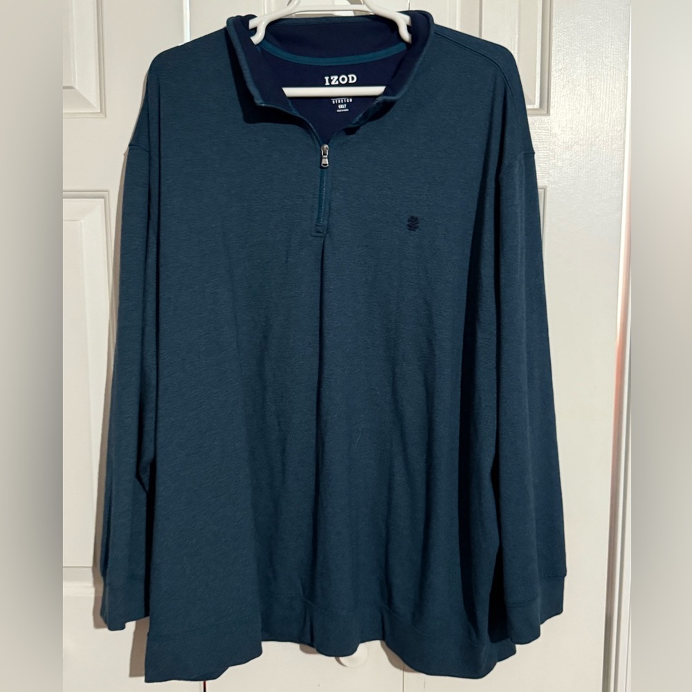 Izod Men's Teal Zip-Up Sweater
